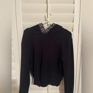 Zara Knit Jewel Sweater with Hoodie
